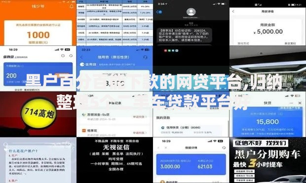 黑户百分百能下款的网贷平台,归纳整理5个二手车贷款平台好