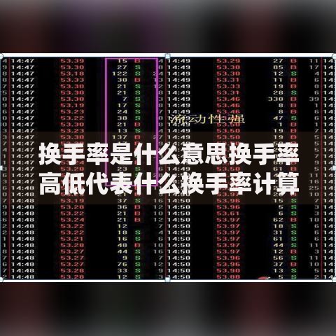 换手率是什么意思换手率高低代表什么换手率计算公式及应用场景