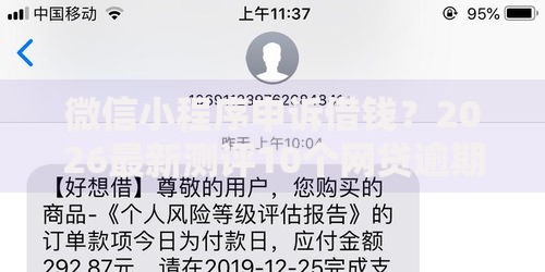 微信小程序申诉借钱？2026最新测评10个网贷逾期黑户借钱的平台能借