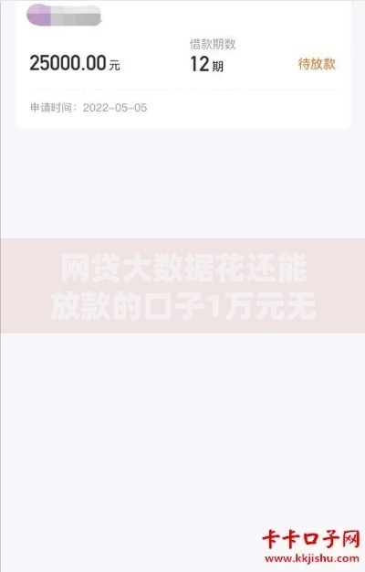网贷大数据花还能放款的口子1万元无门槛本月借款平台力荐！分享小额网贷口子1万元无门槛借款