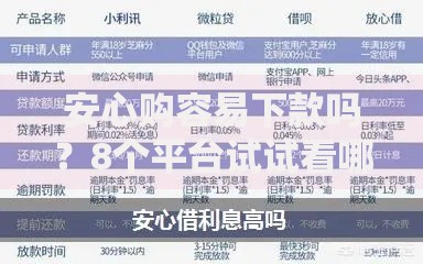 安心购容易下款吗？8个平台试试看哪个能下款