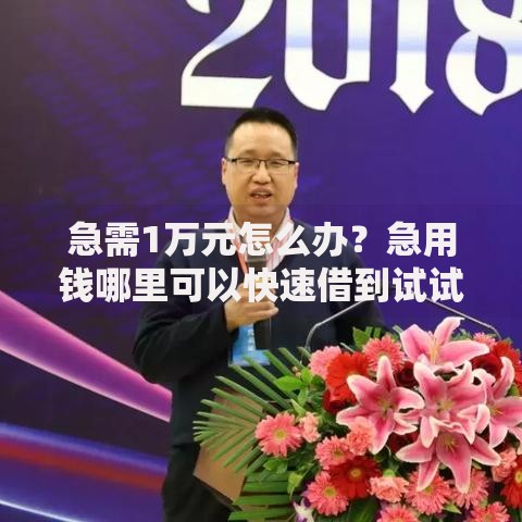急需1万元怎么办？急用钱哪里可以快速借到试试这8个无门槛平台