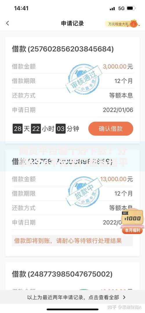网贷平台哪个好下款？分享6个6千元无门槛私借平台