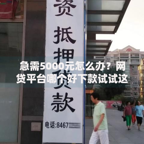 急需5000元怎么办？网贷平台哪个好下款试试这6个无门槛平台