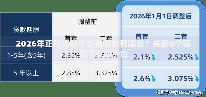 2026年正规借款平台有哪些有哪些？推荐8个容易下款的平台