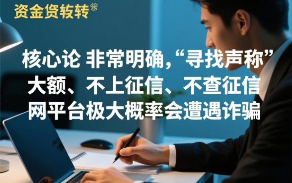 征信不好大额网贷怎么贷