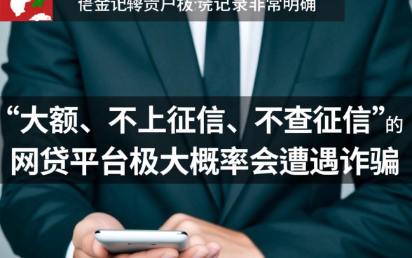 征信不好大额网贷怎么贷