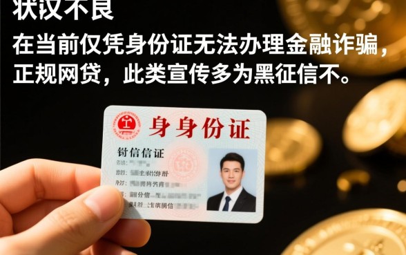 征信不好网贷凭一张身份证可以吗