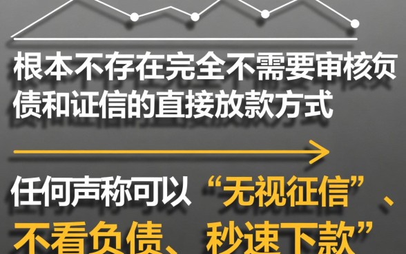有没有不需要审核负债和征信的直接放款方式