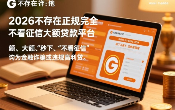 2026年真的有不看征信的大额贷款平台吗