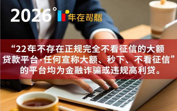 2026年真的有不看征信的大额贷款平台吗