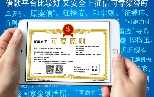 正规上征信的贷款平台有哪些