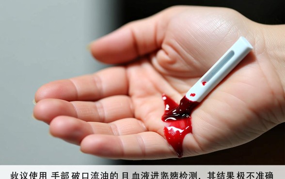 手破口子流血能测血糖吗