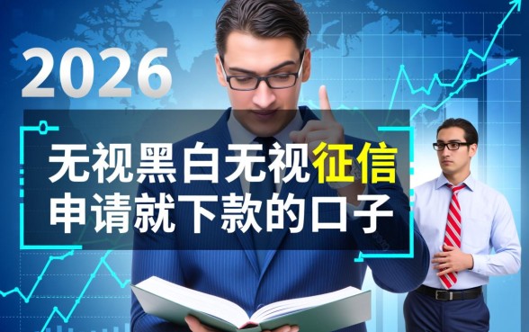 无视黑白无视征信申请就下款的口子2026 无视黑白无视征信申请就下款的口子2026