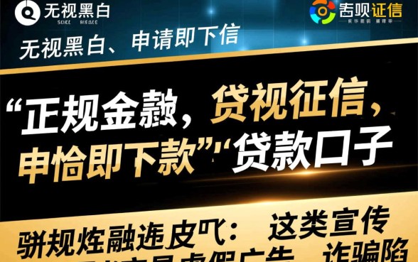 无视黑白无视征信申请就下款的口子是真的吗