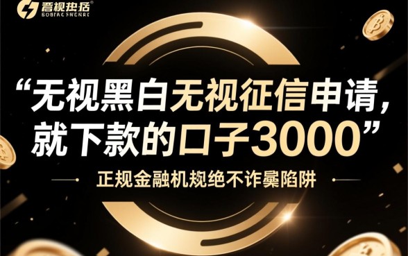 无视征信申请就下款3000口子