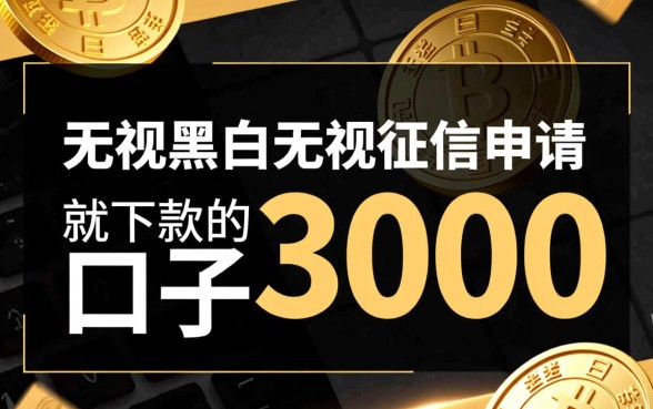 无视征信申请就下款3000口子