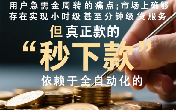 市场上有小时快速秒下款的贷款客服吗