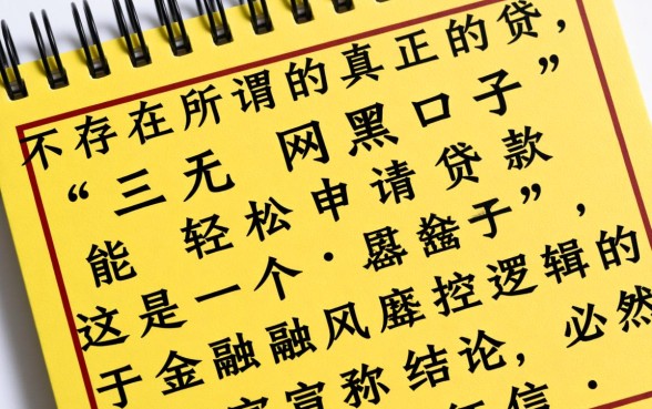有没有真正的三无网黑口子能轻松申请贷款