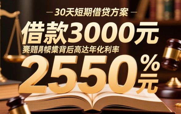 借款3000到账2550利息多少