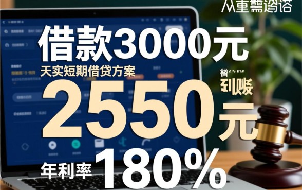 借款3000到账2550利息多少