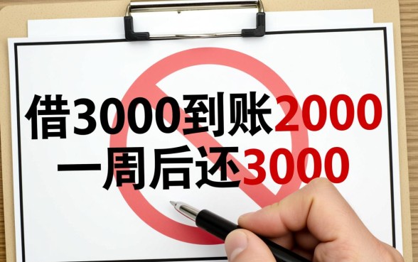 借3000到账2000一周还3000
