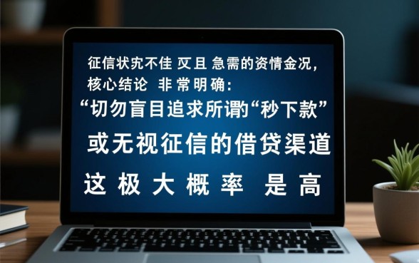 征信黑不好怎么秒下款