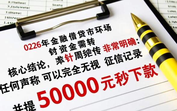 不看征信借款5000马上到账2026是真的吗