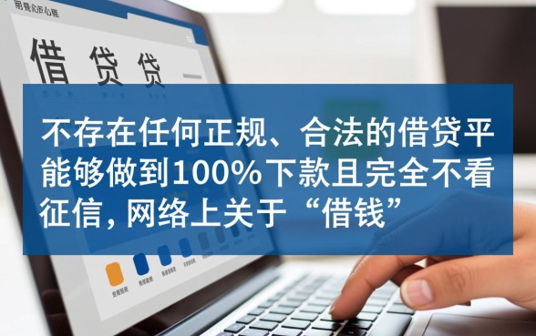 借钱不看征信真的能下款吗