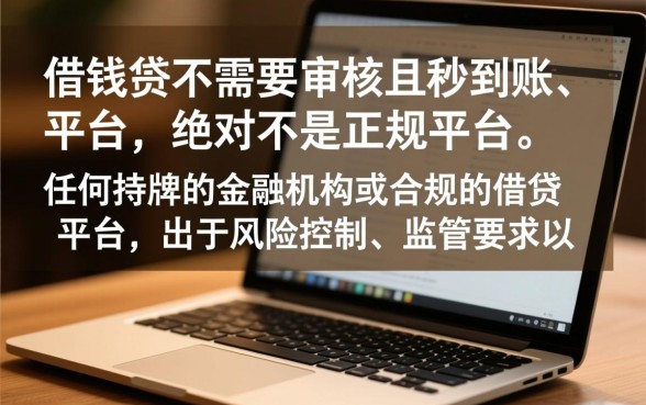 网上借钱不需要审核秒到账的是正规平台吗