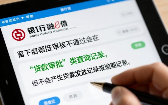 工行融e借审核不通过会上征信吗
