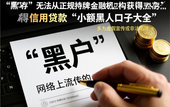 小额黑户口子大全能贷款吗