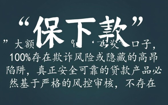 保下款的大额口子安全吗