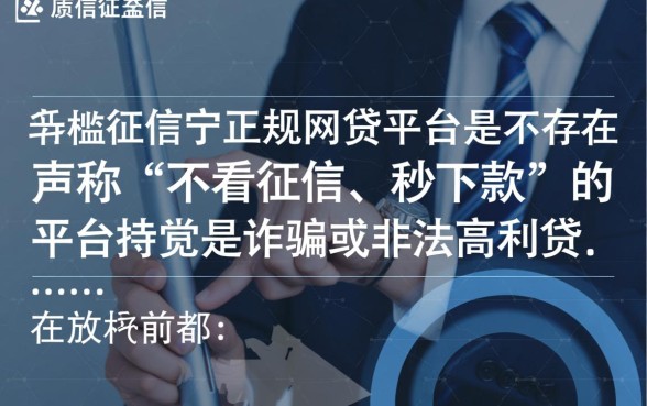 有没有网贷平台不看征信就能快速放款呢