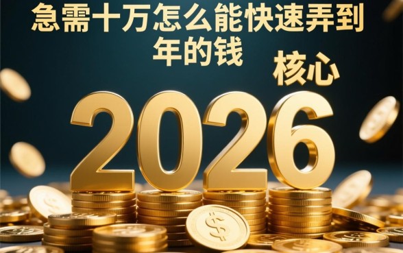 急需十万怎么能快速弄到2026年的钱