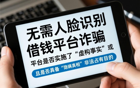 无需人脸识别的借钱平台可以告他诈骗吗