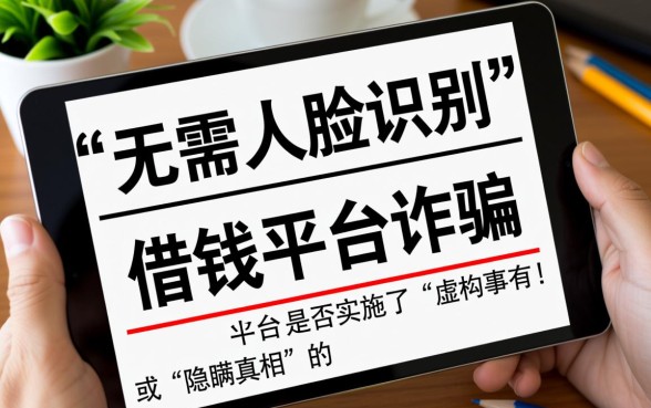 无需人脸识别的借钱平台可以告他诈骗吗