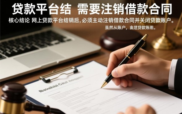 网上贷款平台结清了需要注销借款合同吗