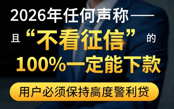 不看征信贷款平台2026能下款吗
