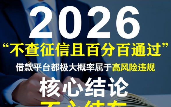 2026不查征信借款平台百分百通过