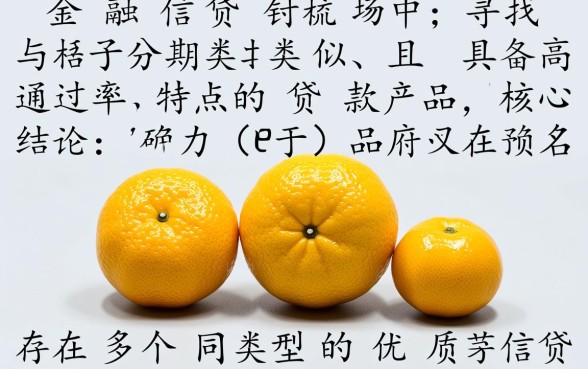 还有没跟桔子分期一样的好下款贷款口子