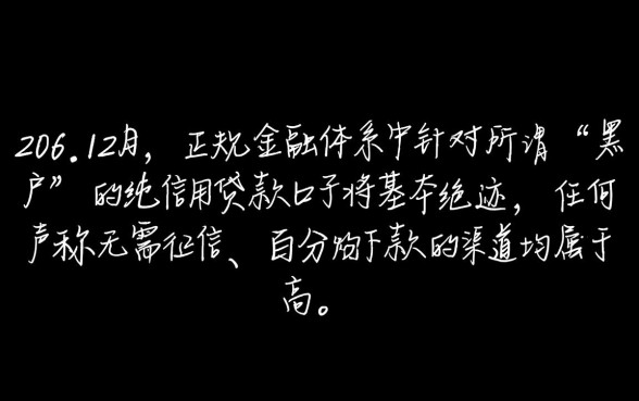 2026年12月黑户贷款哪里借