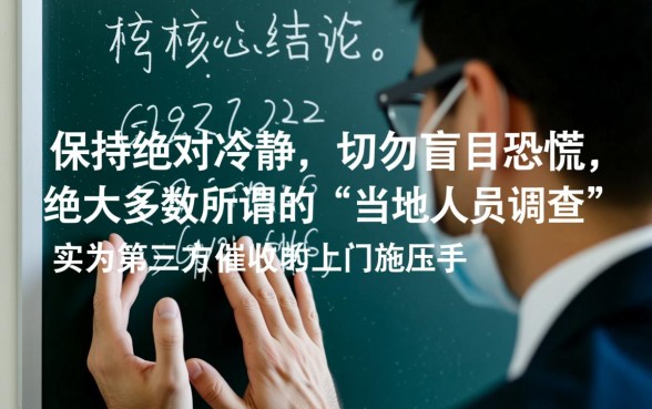 花呗借呗逾期当地人员找我调查怎么办