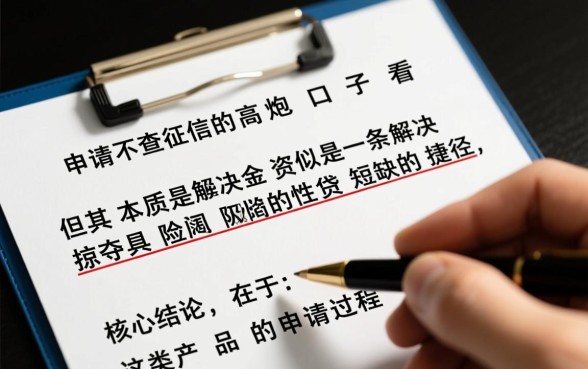 不查征信的高炮口子申请过程是怎样的