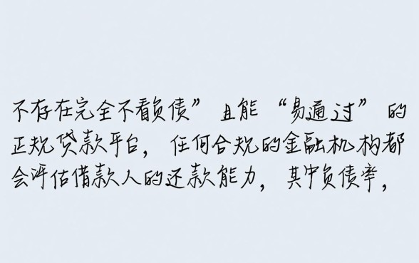 有什么网贷不看负债易通过的贷款平台