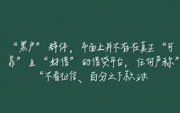 2026不看征信能下款吗