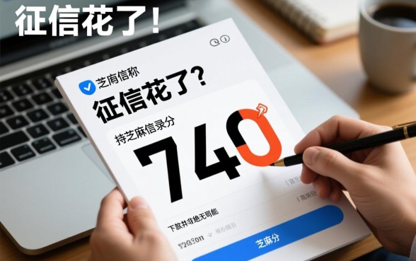 征信花了芝麻分740能下款吗