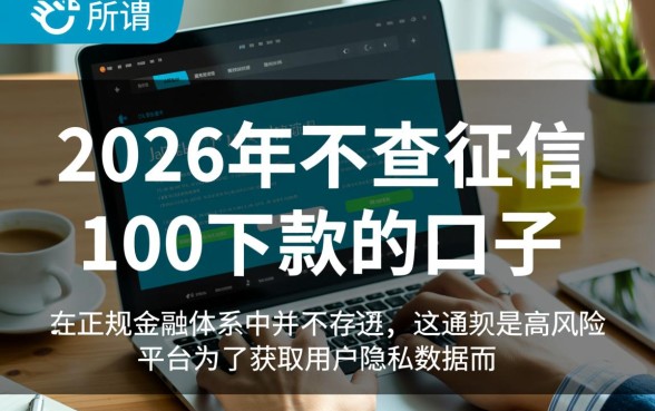 2026年不查征信100下款的口子是真的吗