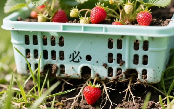 种草莓的筐下面是否要弄个小洞口子吗