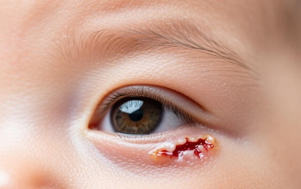 宝宝眼皮有口子几天结痂掉